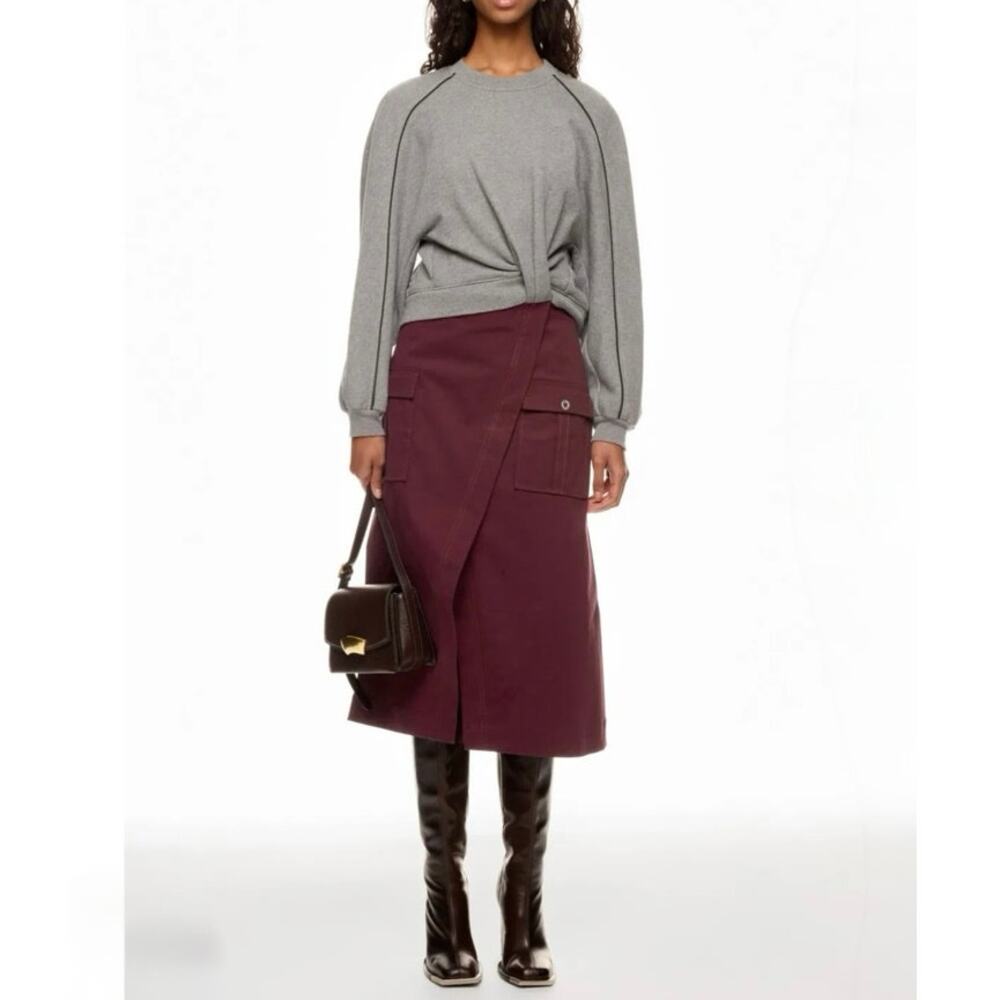3.1 Phillip Lim Long Sleeve Draped Knit Dress Large